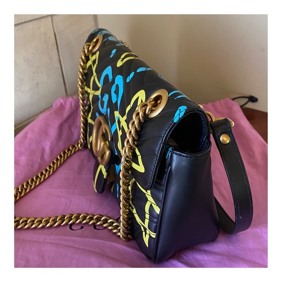 ☺️SOLD☺️AUTHENTIC GUCCI CROSSBODY QUILTED GHOST MARMONT MEDIUM BAG - Picture 2 of 13